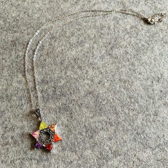 Multicolor gemstone necklace - Picture 5 of 5